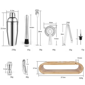 Барменский НАБОР для Напитков 10 шт.