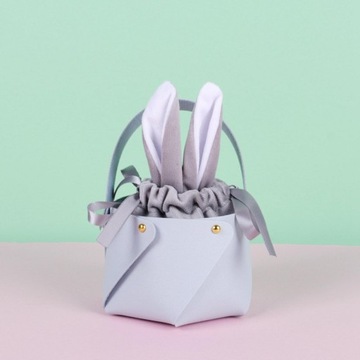 Симпатичные пасхальные корзинки, сумки для рождественской вечеринки, голубые.