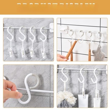 КРЮЧКИ ПЛАСТИКОВЫЕ S 12ШТ ДЛЯ КЛЮЧЕЙ И ПОЛУЧЕНИЙ (L)