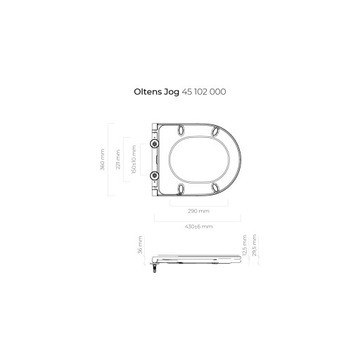 РАМА ДЛЯ СКРЫТОГО МОНТАЖА ЧАША BOARD КНОПКА СКРЫТИЯ НАБОР OLTENS БЕЛЫЙ