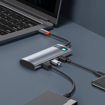 BASEUS HUB USB-C PD 3x USB HDMI SD-ридер ДОК-СТАНЦИЯ АДАПТЕР
