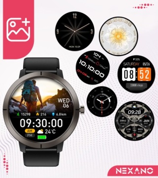 SMARTWATCH ДАМЫ ВОДОНЕПРОНИЦАЕМЫЕ ЧАСЫ МЕНЮ EN GPS AMOLED ПУЛЬС СПОРТ 4 РЕМНИ