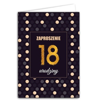 Zaproszenia na 18 Urodziny Osiemnastka 10 sztuk