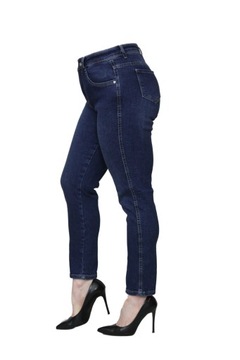 SPODNIE DAMSKIE CROWN JEANS - GRANATOWE W28 L28