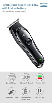 Триммер HTC At-118 Zero Cutting Type-C с 3 беспроводными насадками