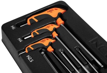 NEO Klucze imbusowe HEX kulką + TORX wkłady szafki