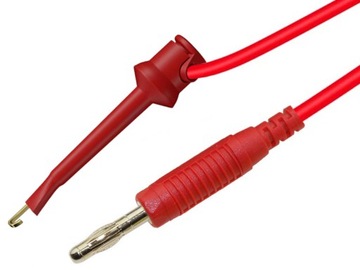 Przewód pomiarowy haczyk-wtyk banan 4mm; WS510RT