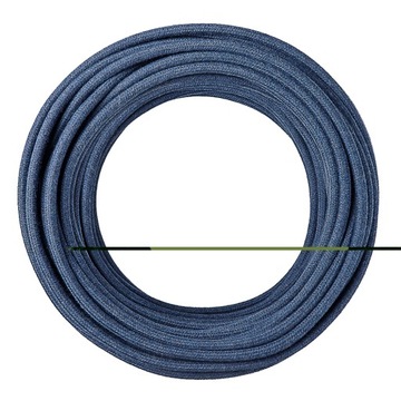 Kabel w oplocie bawełnianym 2x0,75 jeans 1m
