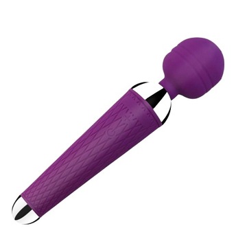 Stymulator masażer łechtaczki typu wand WAND 10 funkcji wibracji fioletowy