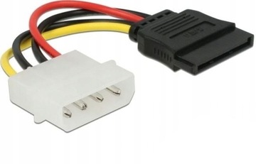Delock Molex SATA, 0.06m, Wielokolorowy (60112)
