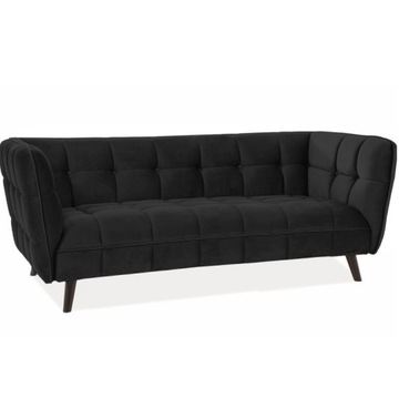 Sofa Castello 3 Velvet Czarna-Wenge Bluvel 19