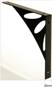 Кронштейн, монтажный уголок 200мм, черный, декоративный