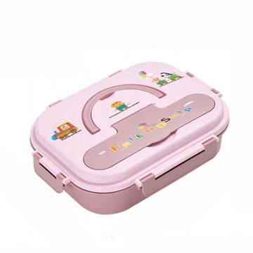 ŚNIADANIÓWKA DUŻA 4 przegródki Lunchbox Ze Stali