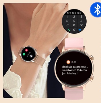 Zegarek SMARTWATCH Rubicon ROZMOWY MENU PL PULS