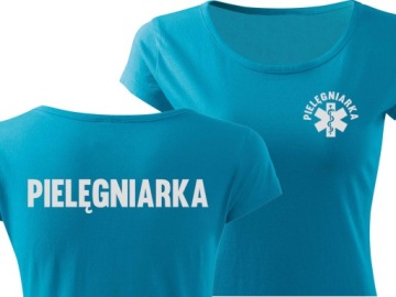 NATURALNA KOSZULKA DAMSKA T-SHIRT wz. PIELĘGNIARKA