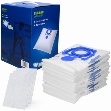 12 мешков для пылесоса ZELMER ZVC305ST ODYSSEY COBRA METEOR ELF AQUARIO