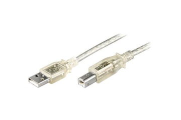 Кабель USB 2.0 высокоскоростной прозрачный 3м