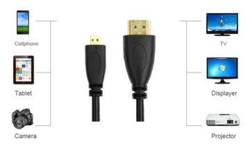 Кабель Micro HDMI — HDMI 1.4 4K, 0,3 м