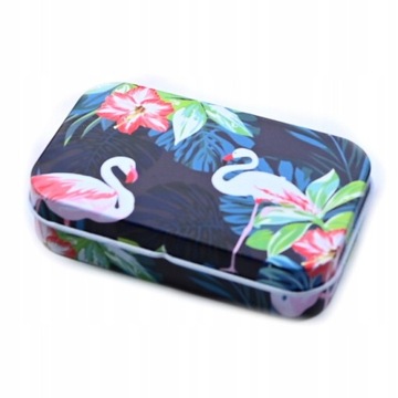 FLAMING MINI PUDEŁKO METALOWE PUSZKA RÓŻNE WZORY