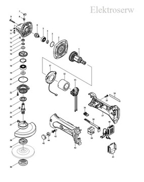 РОТОР УГЛОВОЙ ШЛИФРОВОЧНОЙ МАШИНЫ DGA452 BGA452 + ЩЕТКИ
