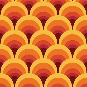 TAPETA GEOMETRYCZNA POMARAŃCZOWA ŁUSKI 5142al