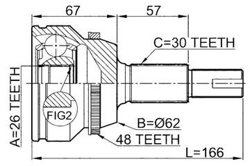 СОЕДИНЕНИЕ НАРУЖНОГО ВАЛА TOYOTA CAMRY JPP ACV40 ASV40 GSV40