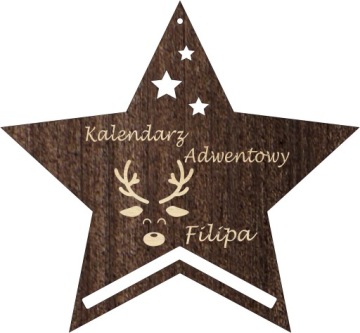 Календарь Адвента деревянный табличный домик