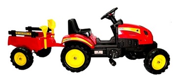 Педальный трактор с прицепом и аксессуарами 133 см.
