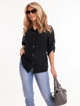 Элегантный классическая рубашка прямой воротник, гладкие пуговицы