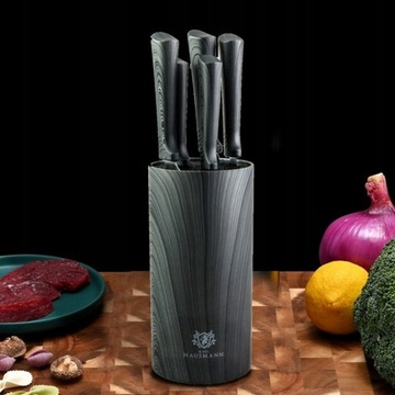 НАБОР КУХОННЫХ НОЖЕЙ С ТРУБКОЙ, 6 ЭЛЕМЕНТОВ, НАБОР КУХОННЫХ, НЕРЖАВЕЮЩАЯ СТАЛЬ