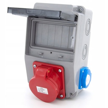 СТРОИТЕЛЬНЫЙ РАСПРЕДЕЛИТЕЛЬНЫЙ ЩИТ 32А/5П 2*230В IP65 КОРОБКА