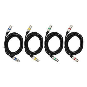 5szt DMX Kabel 1m 3-pinowy kabel sygnałowy XLR