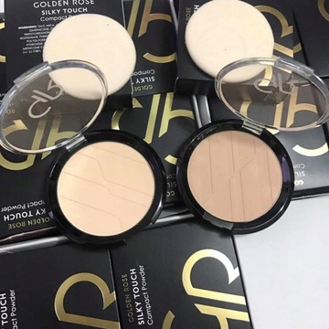 Golden Rose Puder Matujący Prasowany Silky Touch Compact Powder 12g 01