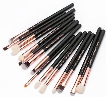 Набор из 15 кистей для глаз Jessup T157 Черный/Розовый