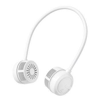 Wiszący wentylator na szyję, osobisty klimatyzator, elastyczny, biały