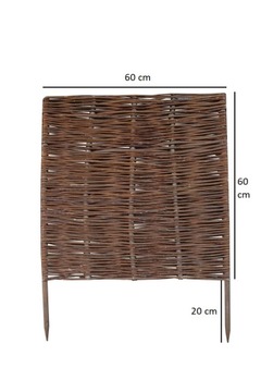 Palisada wiklinowa H60 - L60 płotek z wikliny