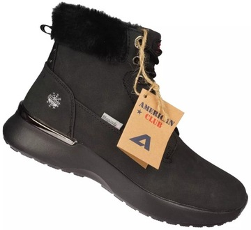 Damskie buty zimowe American Club DRH-91BL
