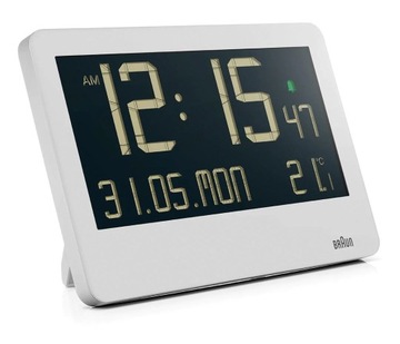 Zegar budzik Braun biały 26,1cm BB748WE31/2 + Baterie AA
