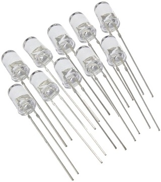 Dioda LED 10szt Czerwona 5mm Komplet Zestaw
