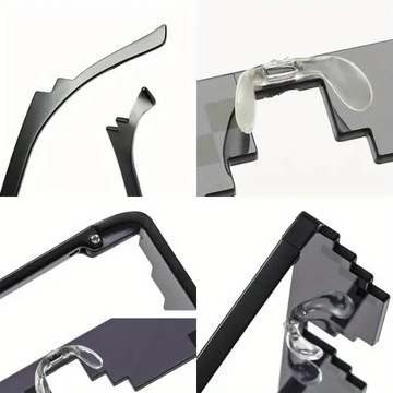 ПИКСЕЛЬНЫЕ ОЧКИ ПИКСЕЛЬНЫЕ ЗАБАВНЫЕ ДЛЯ ВЕЧЕРИНКИ ФОТОКАБИНЫ ДЛЯ ВЕЧЕРИНКИ ИГРУШКА MINECRAFT