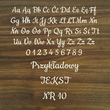 Drewniana literka sklejka ALFABET polskie znaki 10 wzorów
