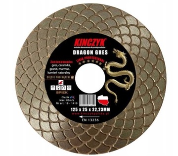 TARCZA DIAMENTOWA 125x2,5x22,23MM DRAGON KIŃCZYK 19-1410