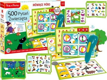 Clementoni MÓWIĄCE PIÓRO 500 Pytań ZWIERZĘTA 3+