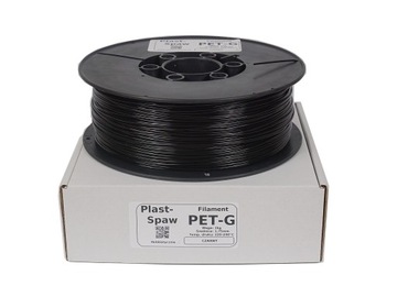 Filament PlastSpaw PET-G Czarny Black Plast-Spaw 1,75mm 1kg