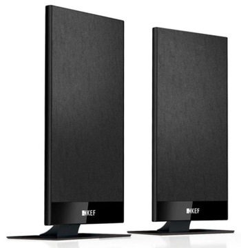 Kef T101 black gloss kolumny płaskie na ścianę para