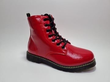 Zimowe Lakierki Kozaki Miss 20DZ23 3216 RED 35
