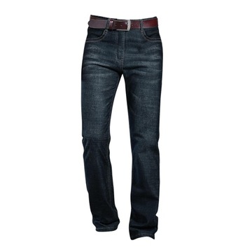 Męskie spodnie jeansowe o prostym kroju Elastyczne dżinsy Kombinezony Wysoka talia Czarny 32