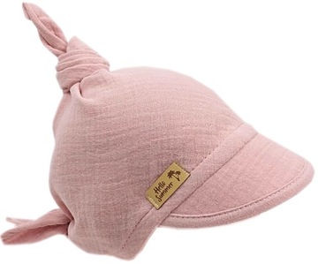 CHUSTKA Z DASZKIEM NA LATO MUŚLINOWA DOUBLE GAZE OLD ROSA