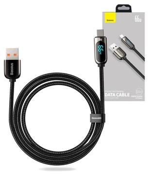 BASEUS MOCNY KABEL DO TELEFONU PRZEWÓD USB DO USB TYPU C QC 3.0 66W 2M