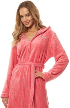 ХАЛАТ ЖЕНСКИЙ ДЛИННЫЙ НА ПУГОВИЦАХ, КАПЮШОН, ХАЛАТ M